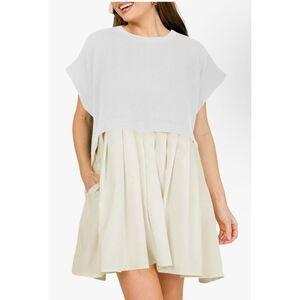 NEW Crew Neck Pullover Oversized Sweatshirt Mini Dress XL